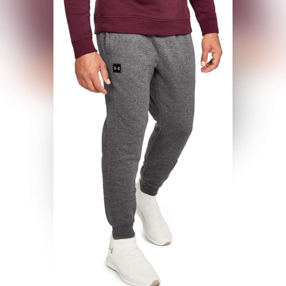 Under Armour Men's NWT Gray UA Rival Fleece Jogger Pants Size 5XL